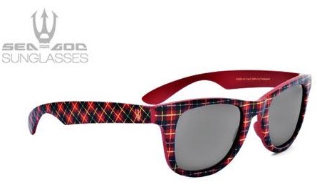 Ochelari de soare Sea-god Mod Scottish1 Rosso&tartanred&tartan - Lente Polarizzata Nera