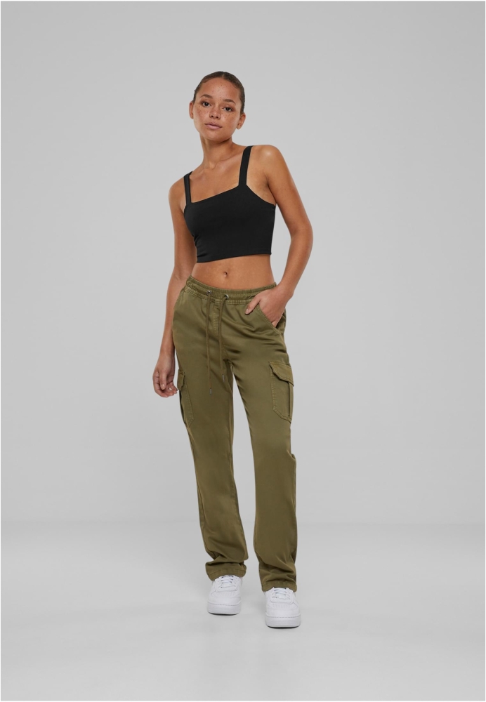 Pantalon High Waist Twill Cargo dama Urban Classics