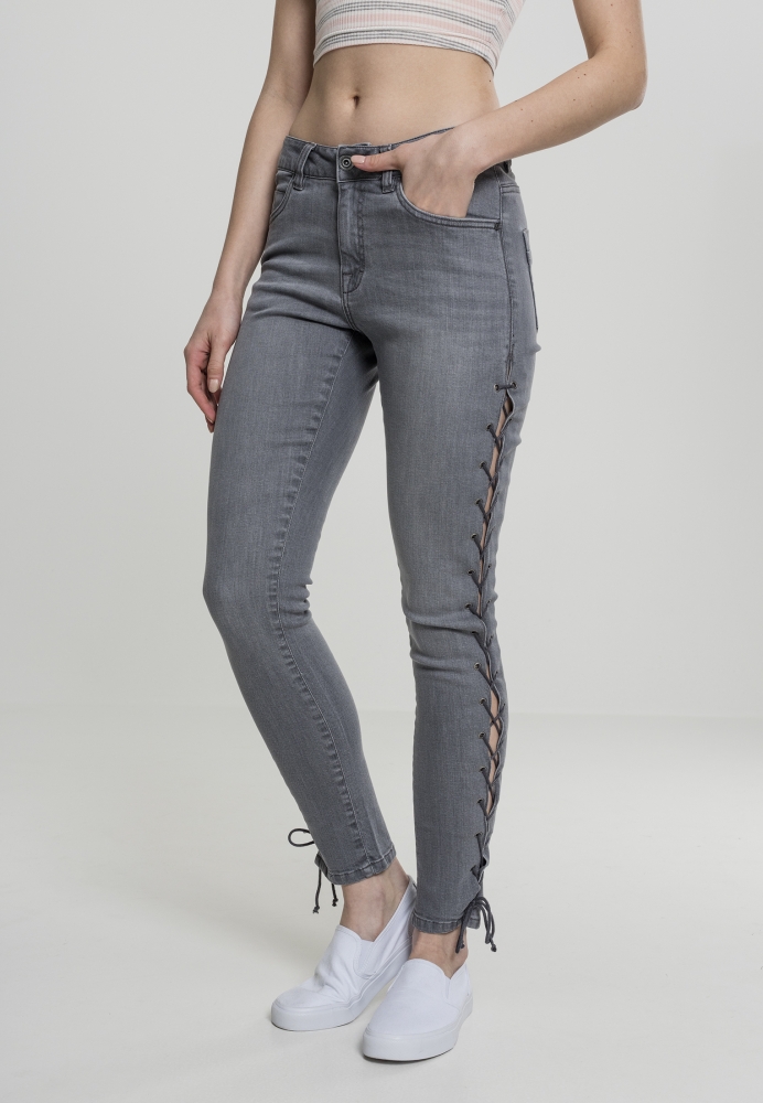 Pantalon Denim Lace Up Skinny dama Urban Classics