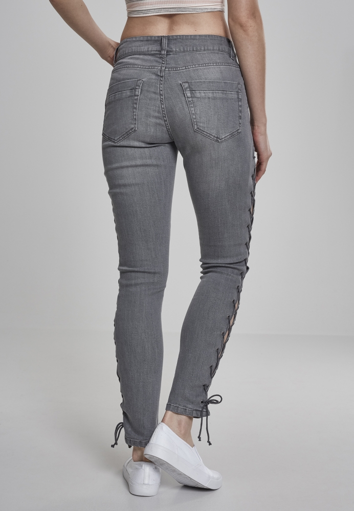 Pantalon Denim Lace Up Skinny dama Urban Classics