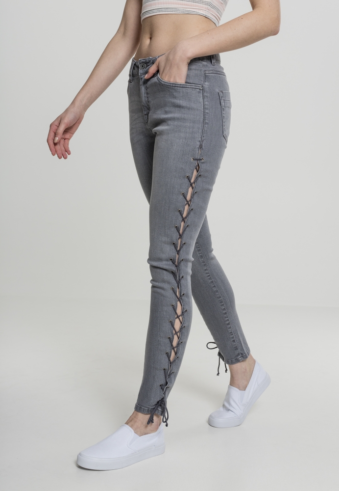 Pantalon Denim Lace Up Skinny dama Urban Classics