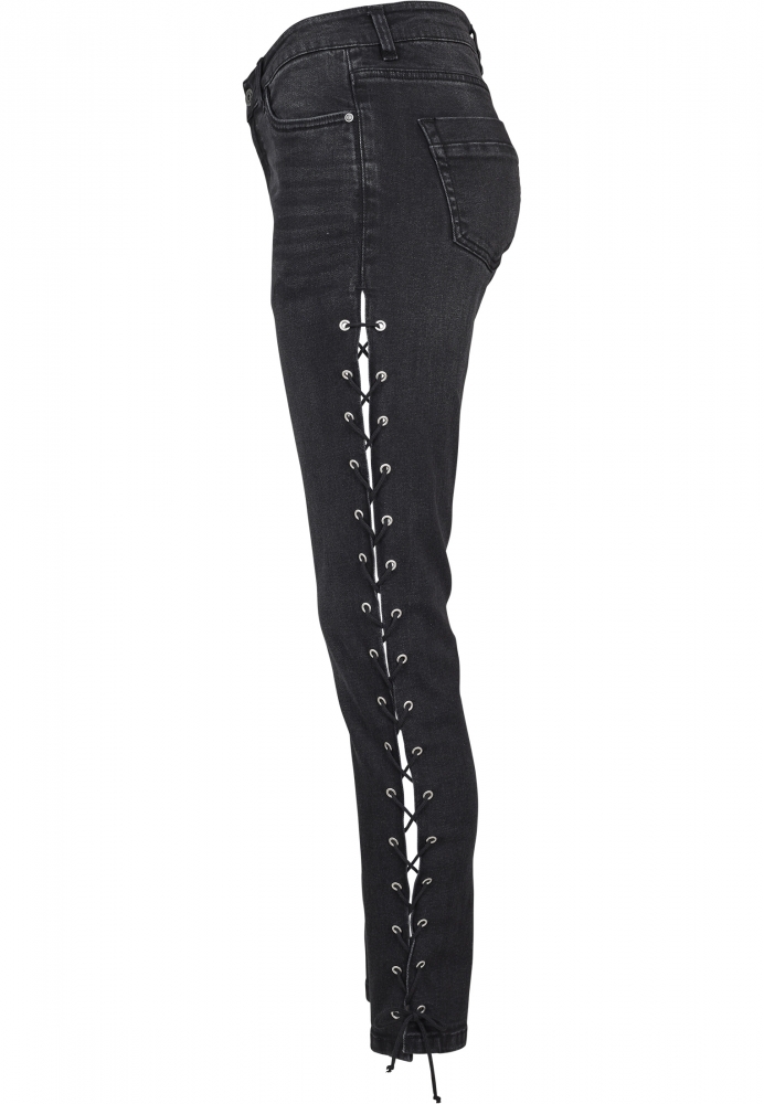 Pantalon Denim Lace Up Skinny dama Urban Classics