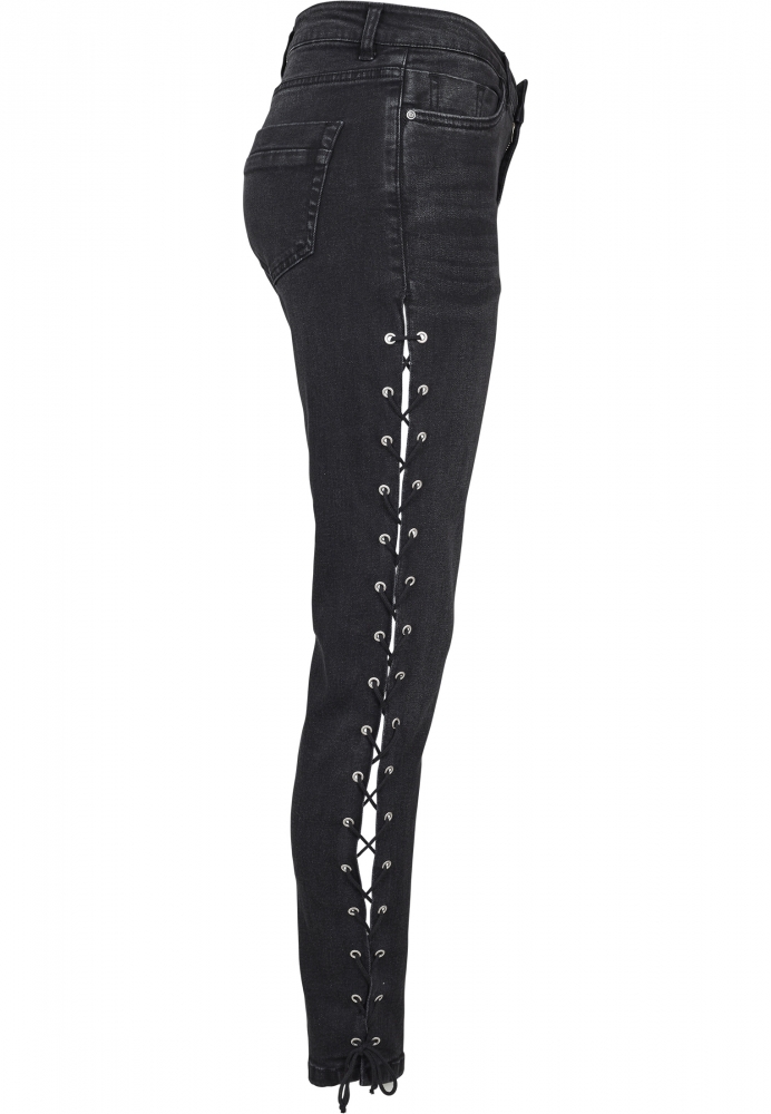 Pantalon Denim Lace Up Skinny dama Urban Classics