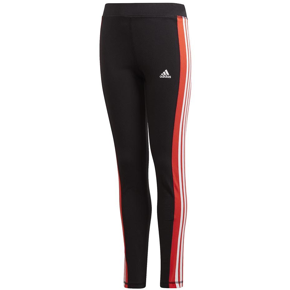 Pantalon for adidas Yg Lin 3s Tight black and red GD6214 copil