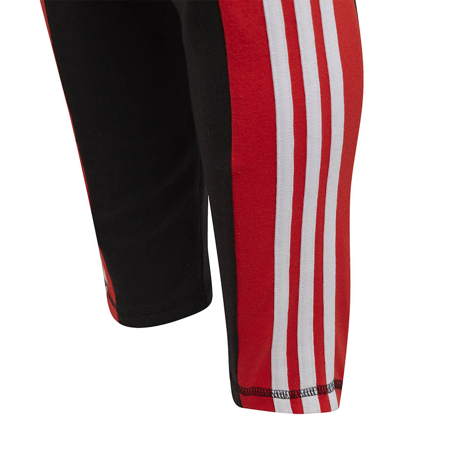 Pantalon for adidas Yg Lin 3s Tight black and red GD6214 copil