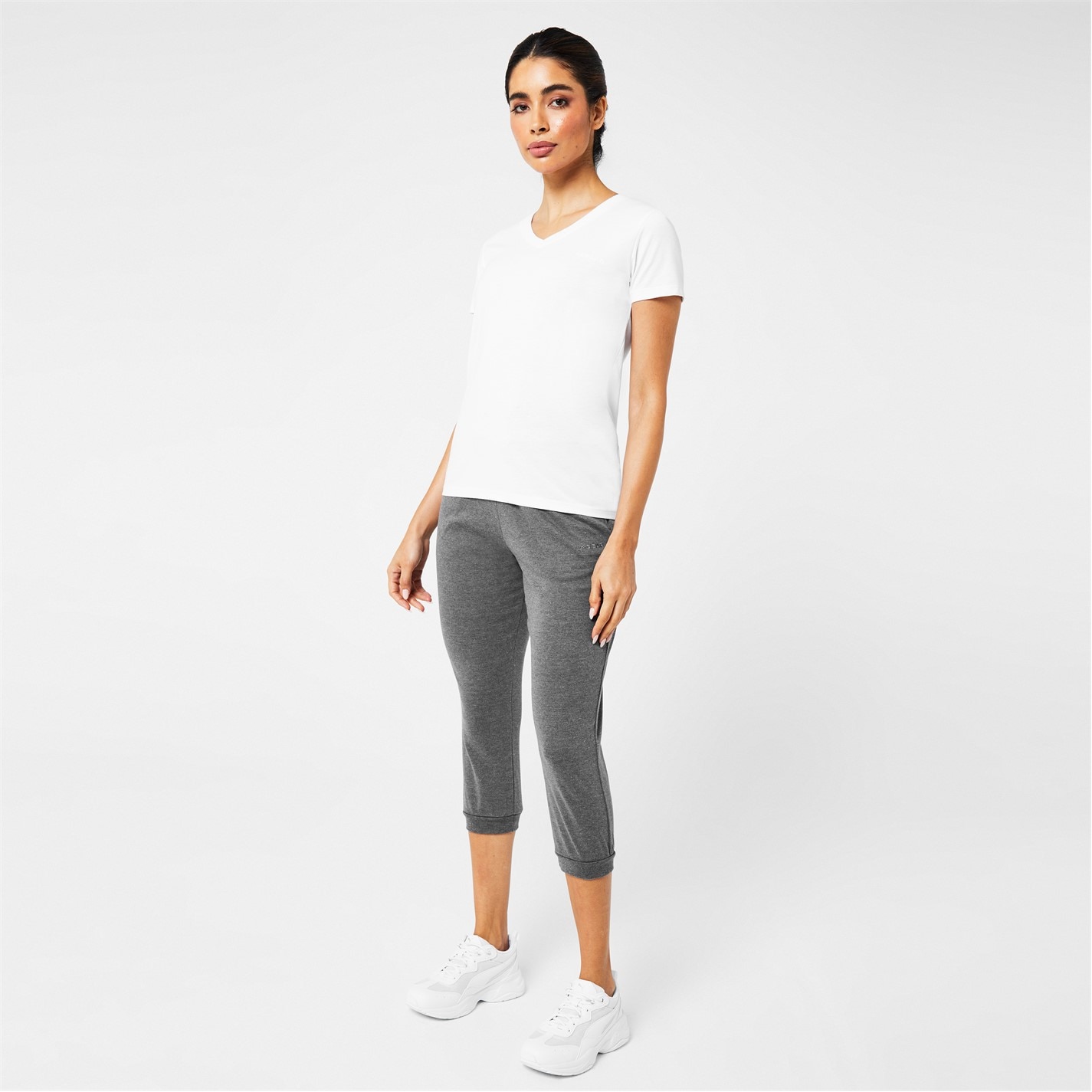 Pantalon LA Gear Three Quarter Interlock Jogging dama