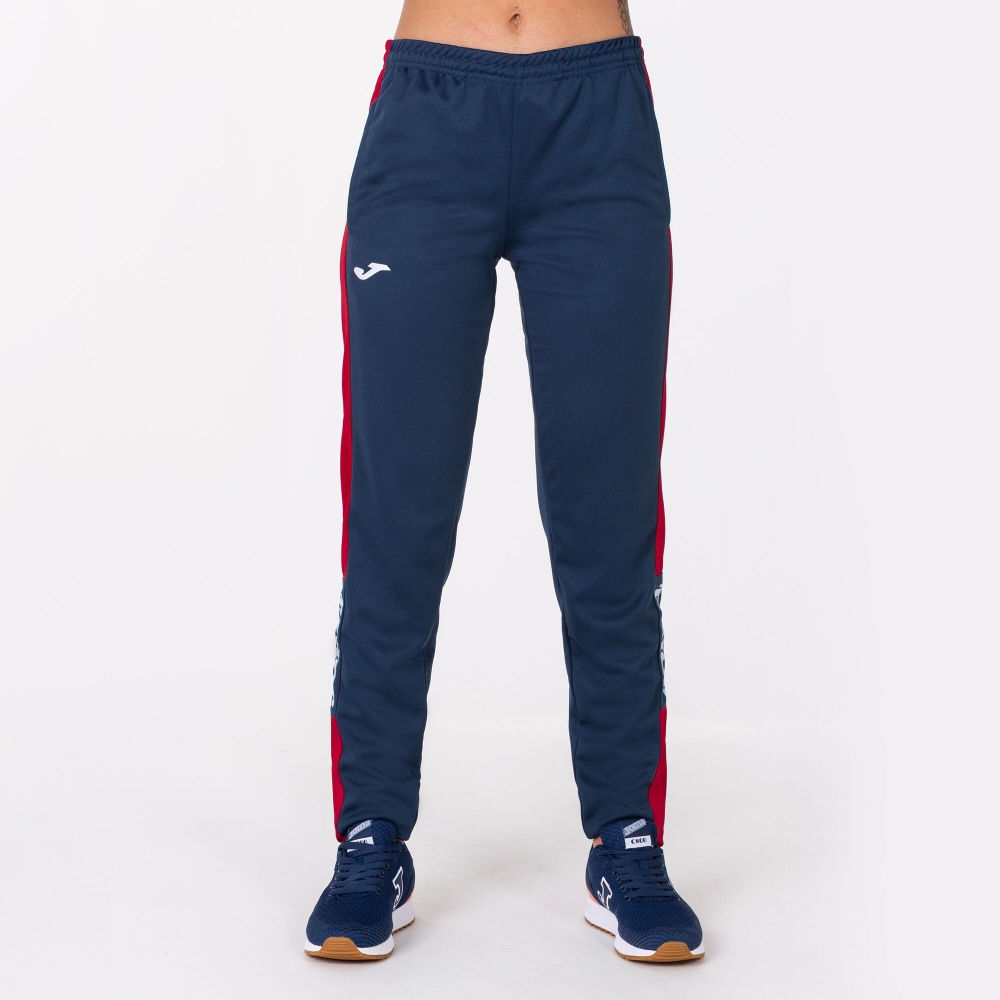 Pantalon Long Champion Iv Navy-red dama Joma