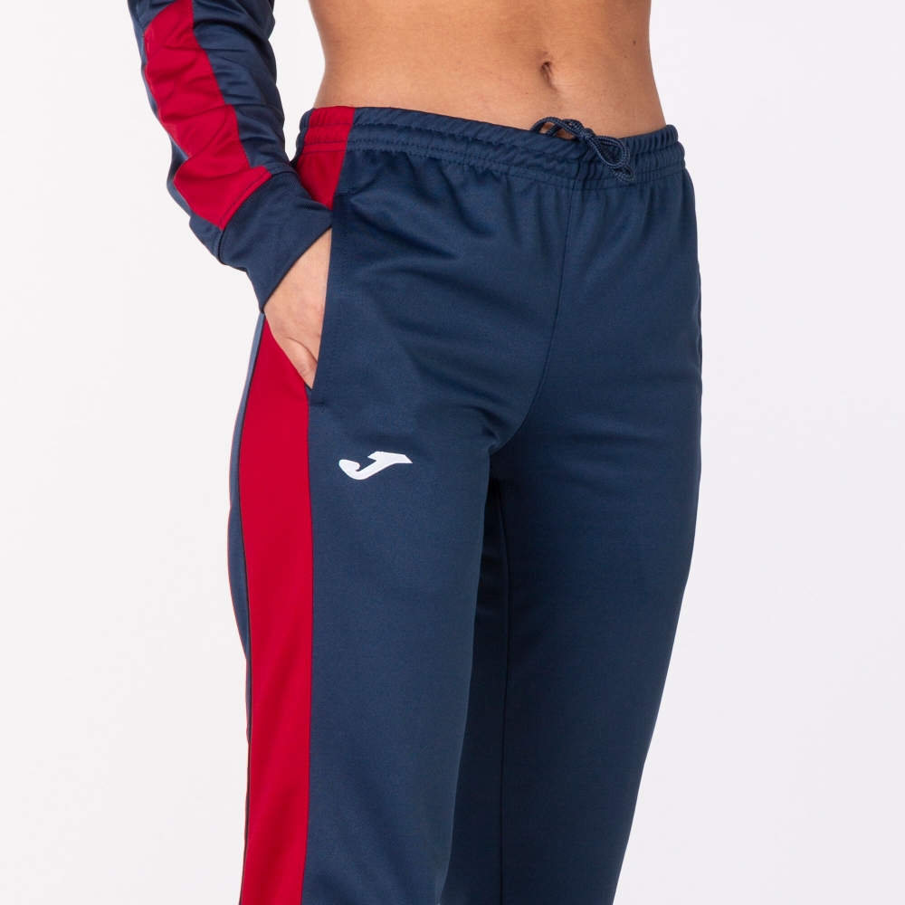 Pantalon Long Champion Iv Navy-red dama Joma