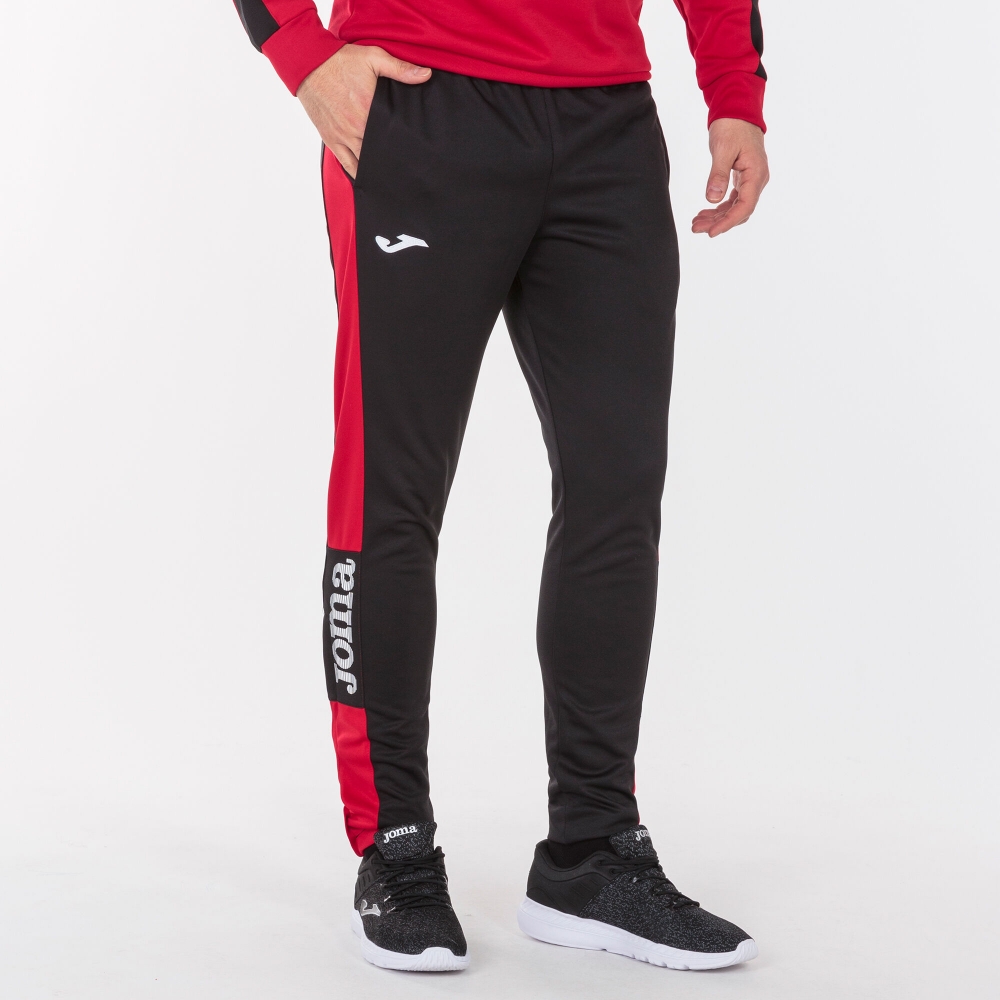 Pantalon Long Champion Iv Black-red Joma