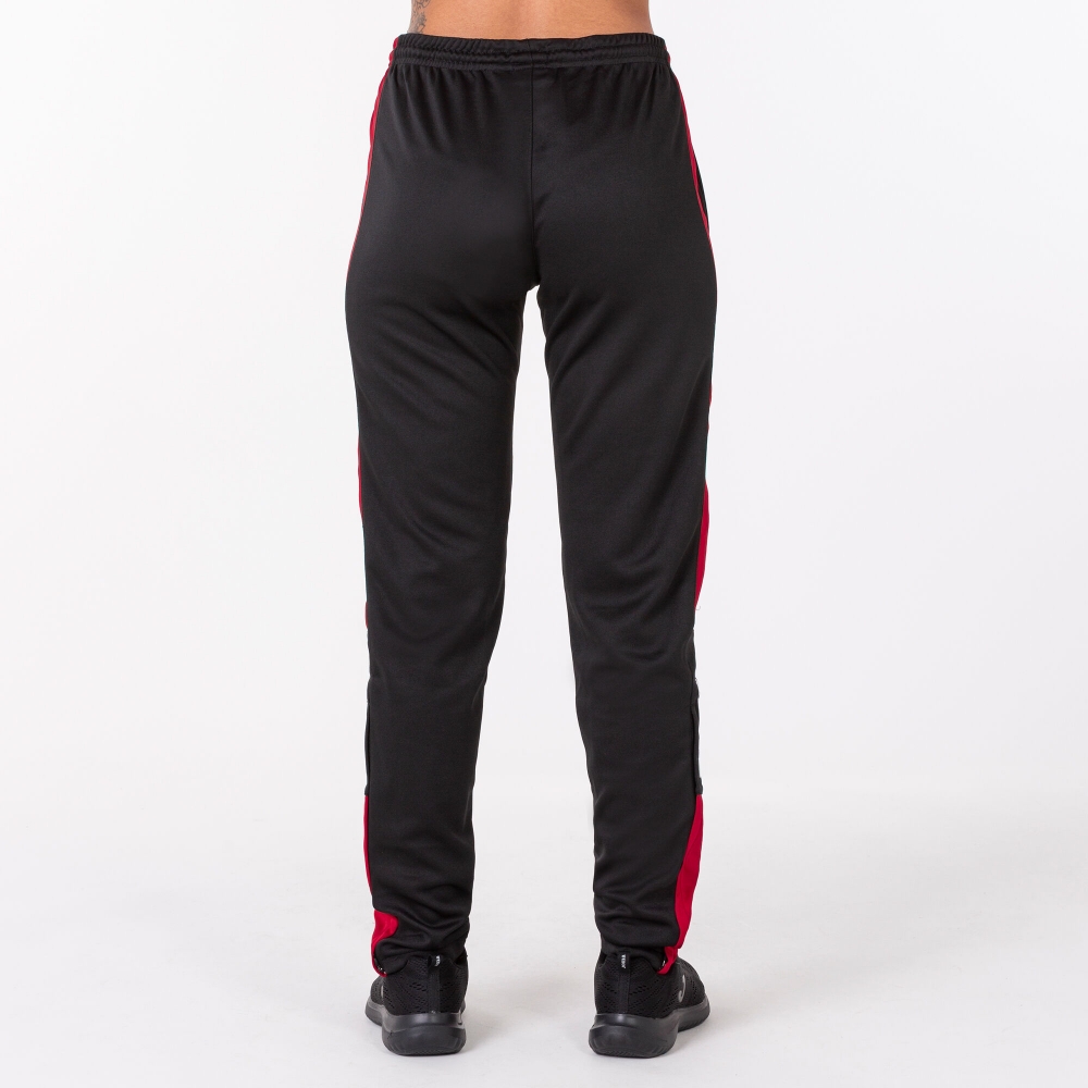 Pantalon Long Champion Iv Black-red dama Joma