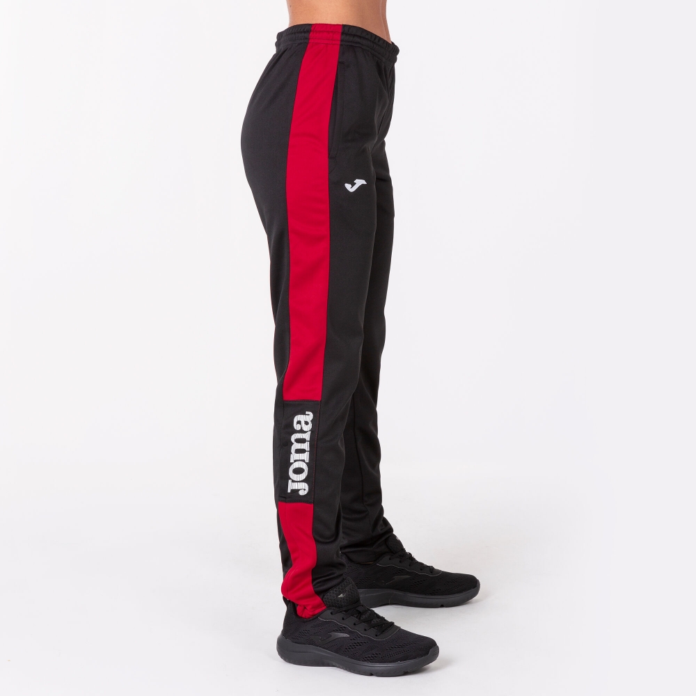 Pantalon Long Champion Iv Black-red dama Joma