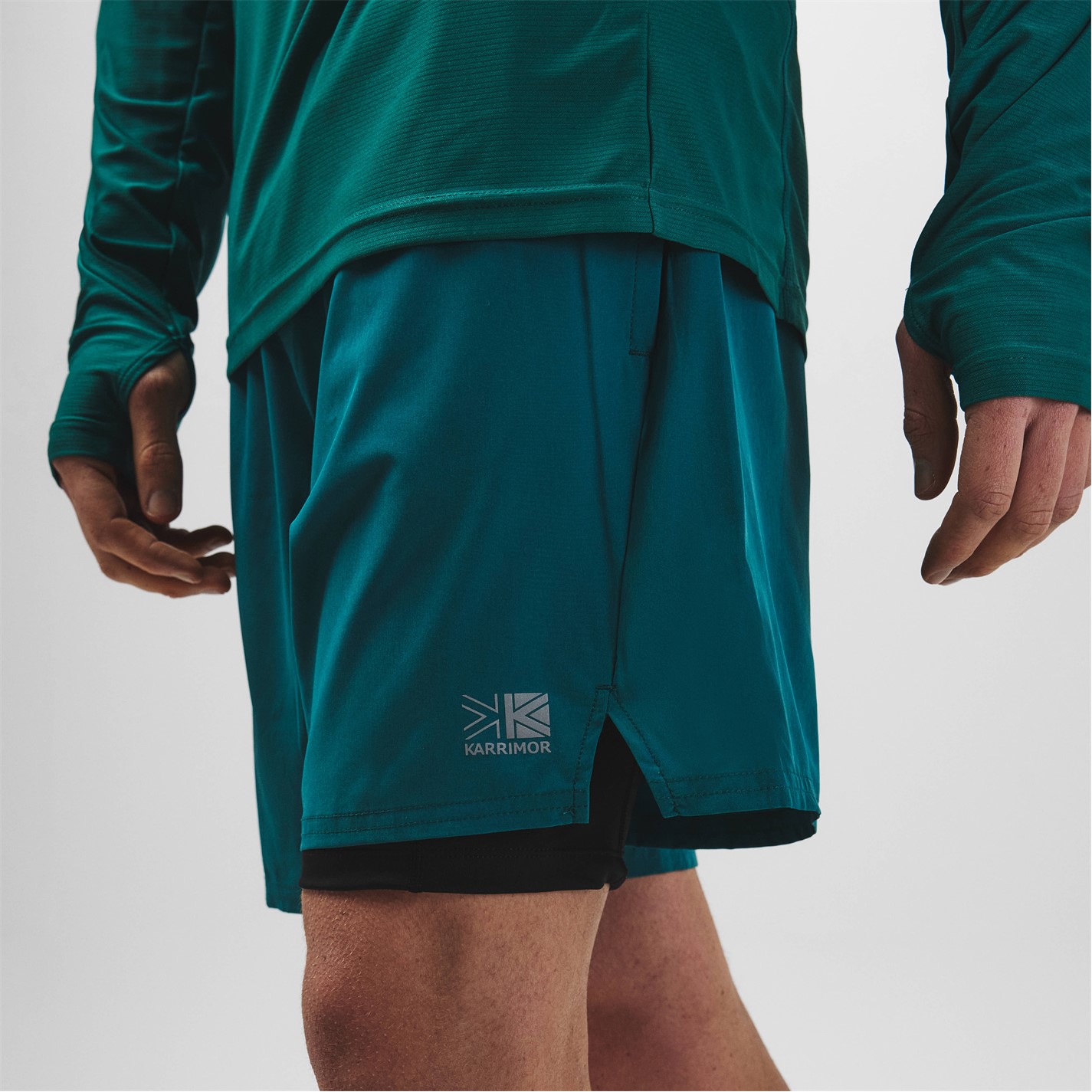 Pantalon scurt Combat Karrimor 2 in 1 Running barbat