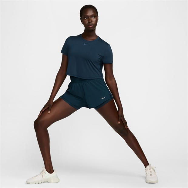Pantalon scurt Combat Nike One Dri-FIT Mid-Rise 3 2-in-1 dama
