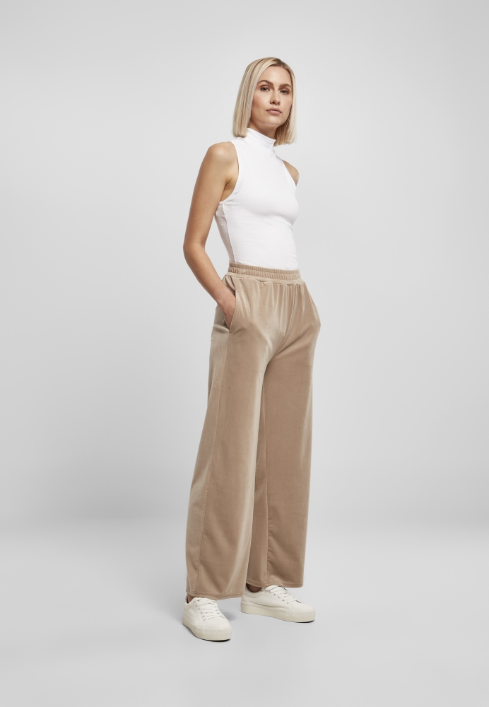 Pantalon trening High Waist Straight Velvet dama Urban Classics