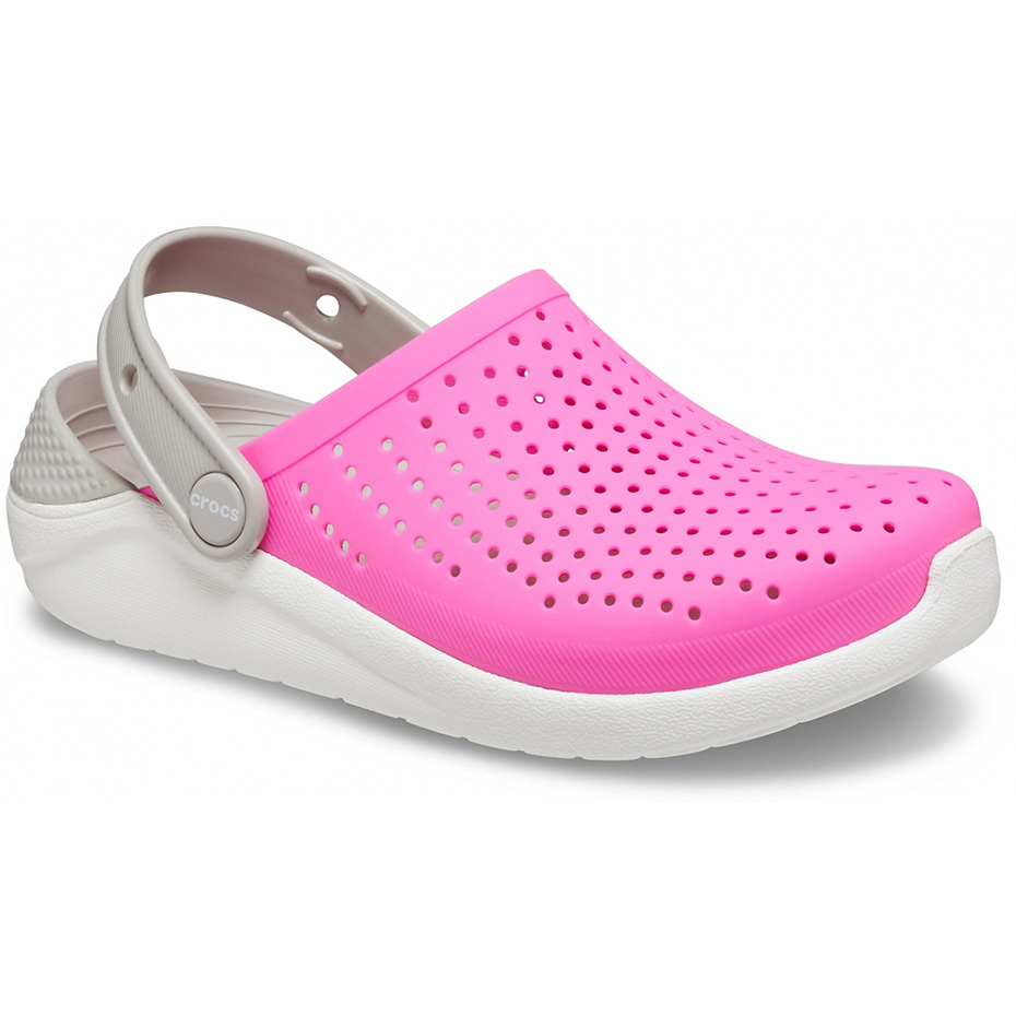 Crocs for LiteRide Clog pink white 205964 6QR copil