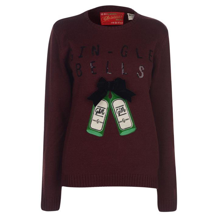 Star Christmas Knitted Jumper dama