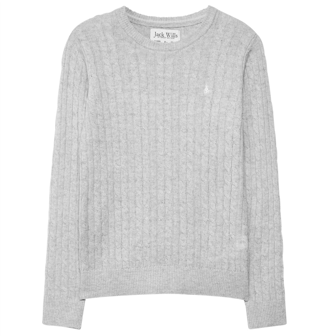 Jack Wills Tinsbury Merino Wool Blend Cable Knitted Jumper