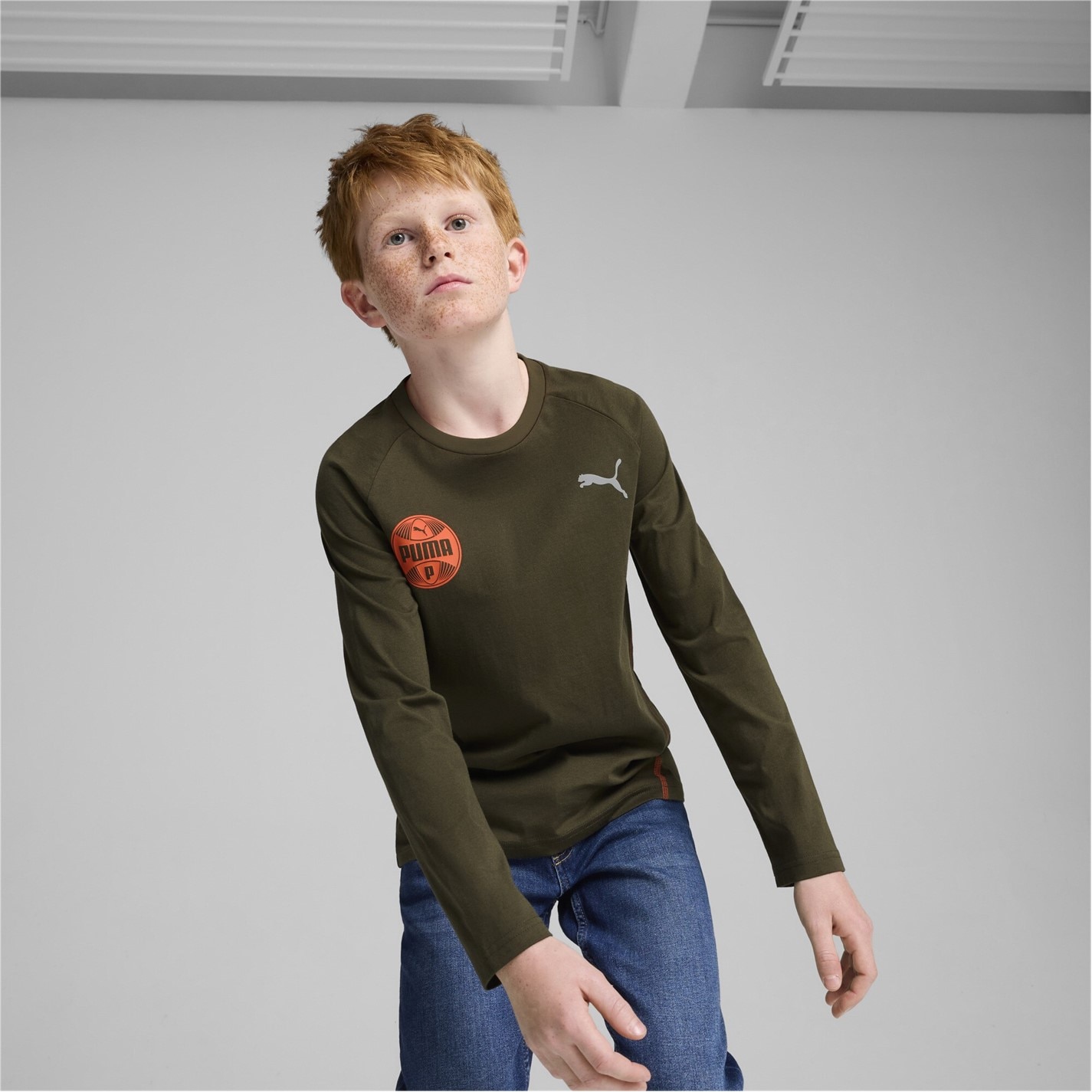 Tricou Puma Active Sports Longsleeve B Gym Top Unisex copil