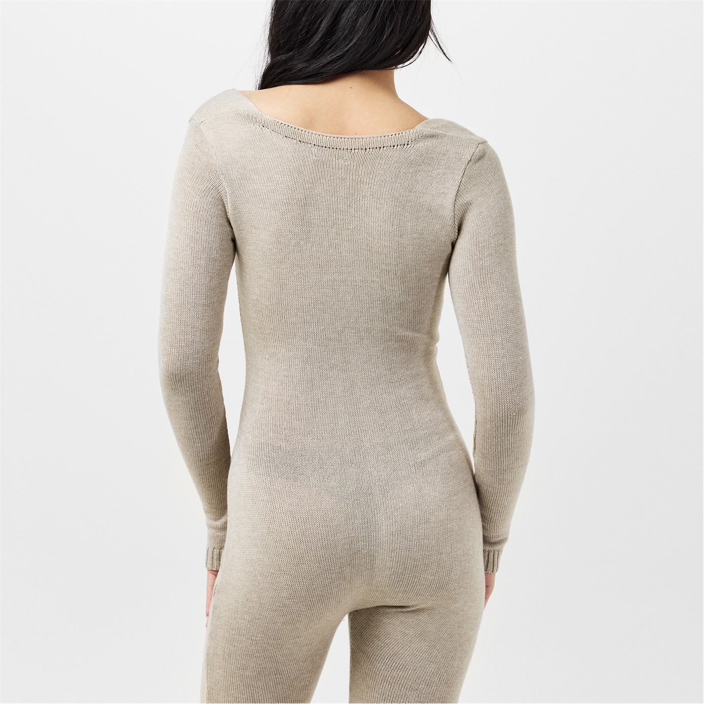 Missy Empire Knitted Maneca Lunga Jumpsuit dama