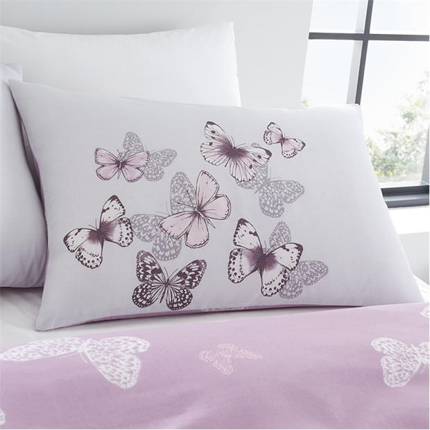 Catherine Lansfield Butterfly Reversible Duvet Cover Set