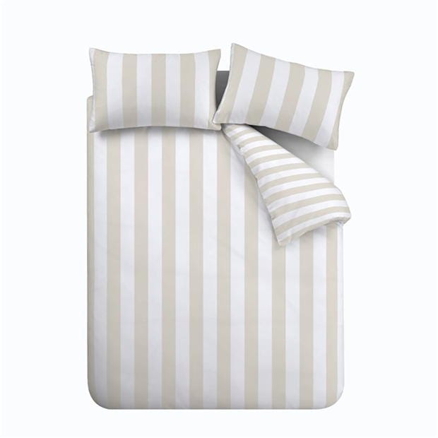 Catherine Lansfield Stripe Reversible Duvet Cover Set