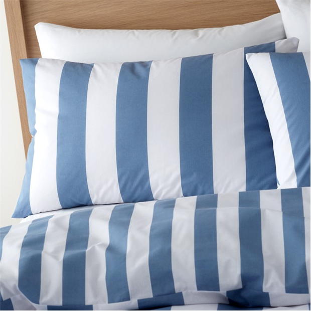 Catherine Lansfield Stripe Reversible Duvet Cover Set