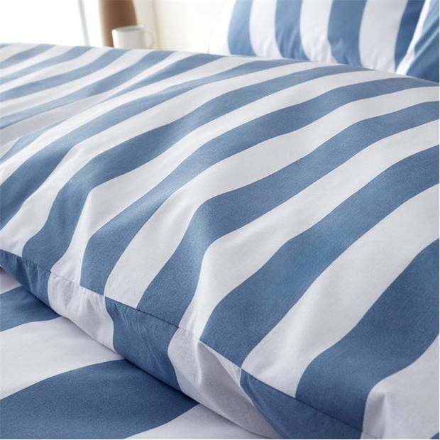 Catherine Lansfield Stripe Reversible Duvet Cover Set