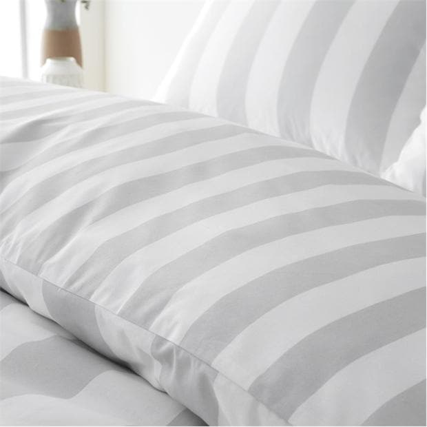 Catherine Lansfield Stripe Reversible Duvet Cover Set