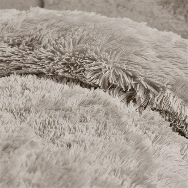 Catherine Lansfield Deep Pile Faux Fur Duvet Cover Set