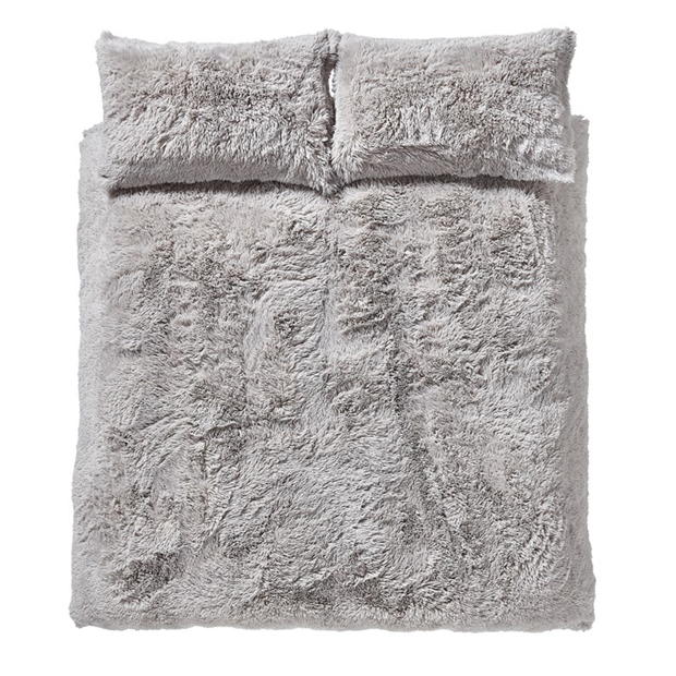 Catherine Lansfield Deep Pile Faux Fur Duvet Cover Set