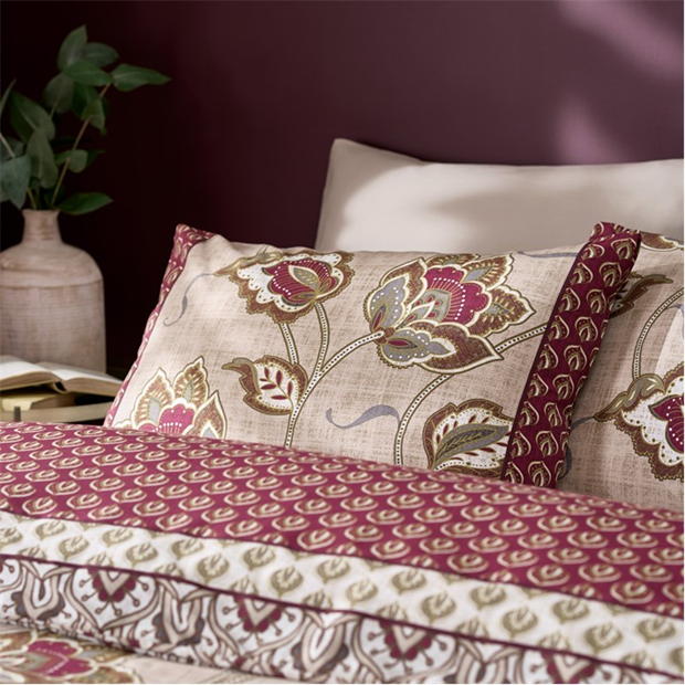 Catherine Lansfield Paisley Floral Reversible Duvet Cover Set