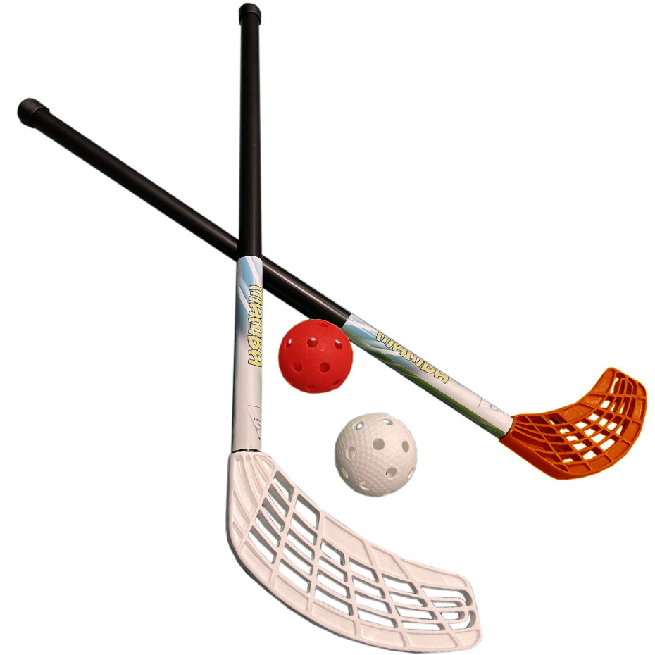 Zestaw do unihokeja Azetx Mamba 2 kije HDPE proste bez owijki 62 cm +2 piłki Optimus copil AZETX PIOTR CZARCZYSKI