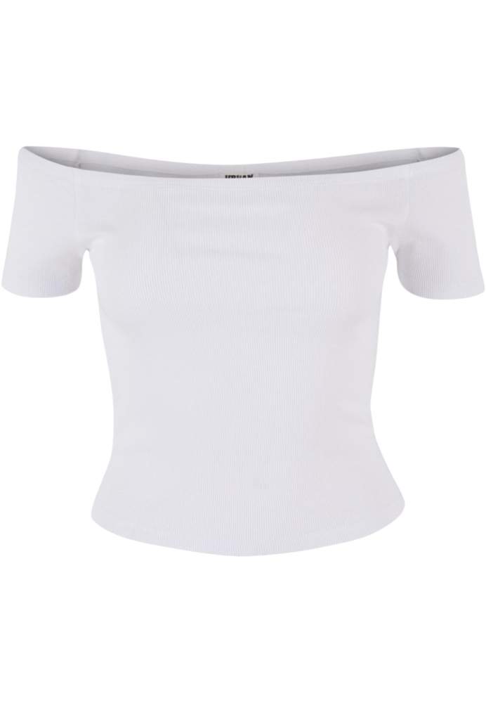 Tricou Organic Off Shoulder Rib 2-Pack dama Urban Classics