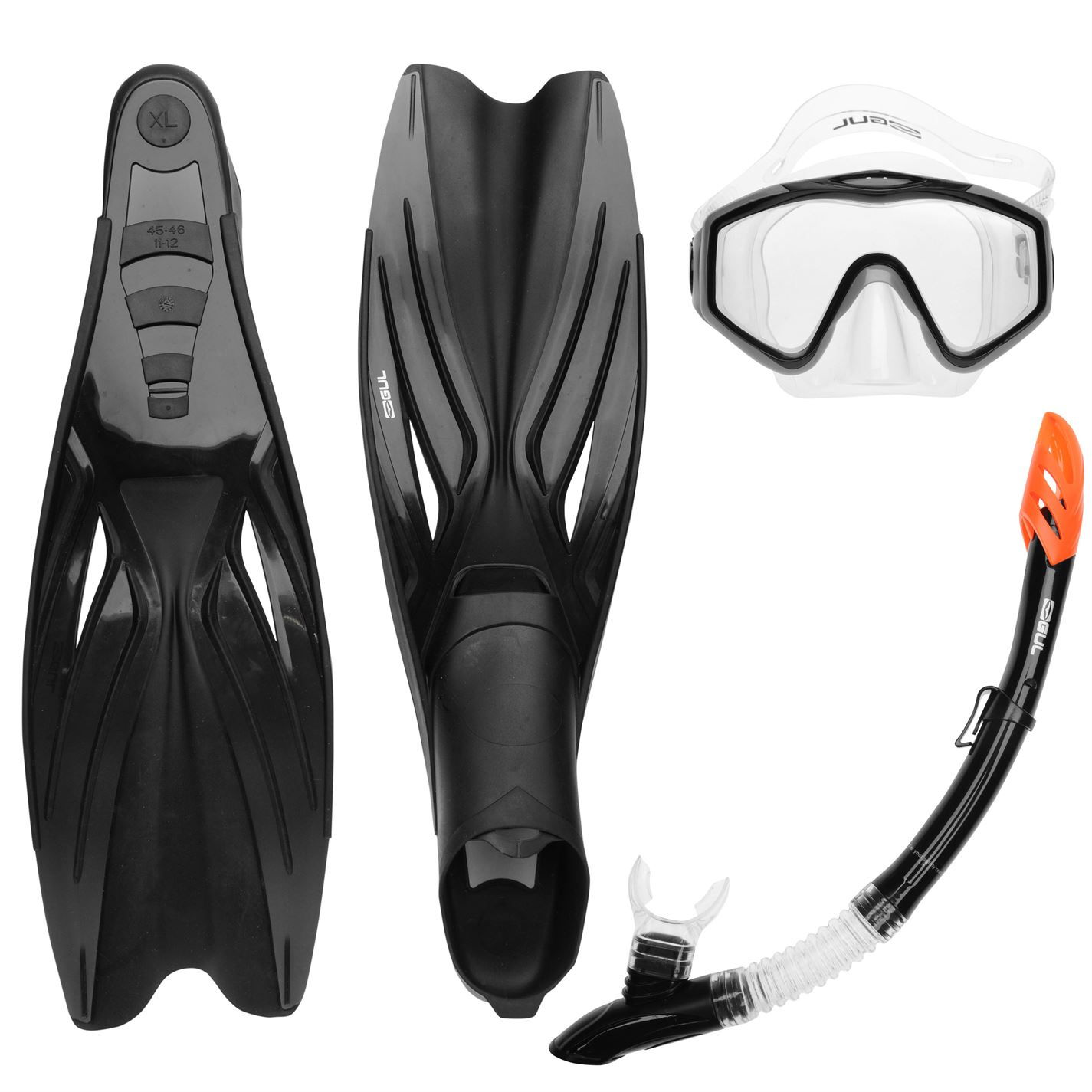 Geanta box Gul Mask Snorkel And Fin Set with tempered glass dive mask and travel adulti
