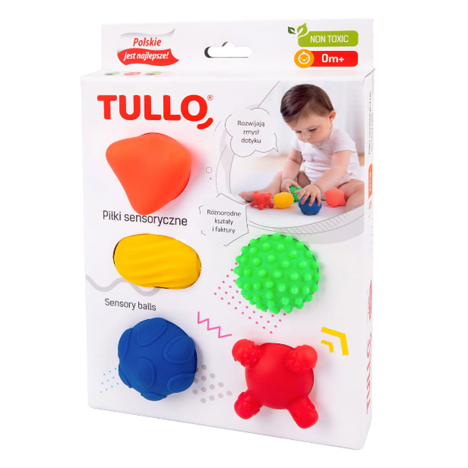 Sensory balls, shapes 5 pcs. AM Tullo colored 420