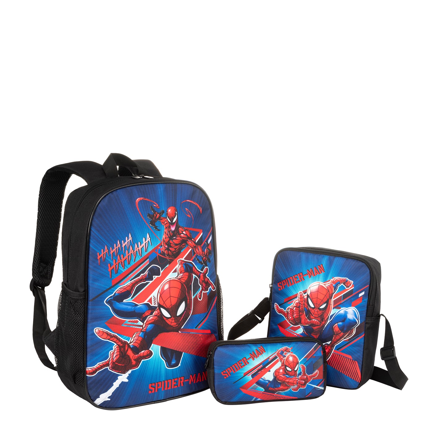 Ghiozdan Character Set Spiderman/stitch