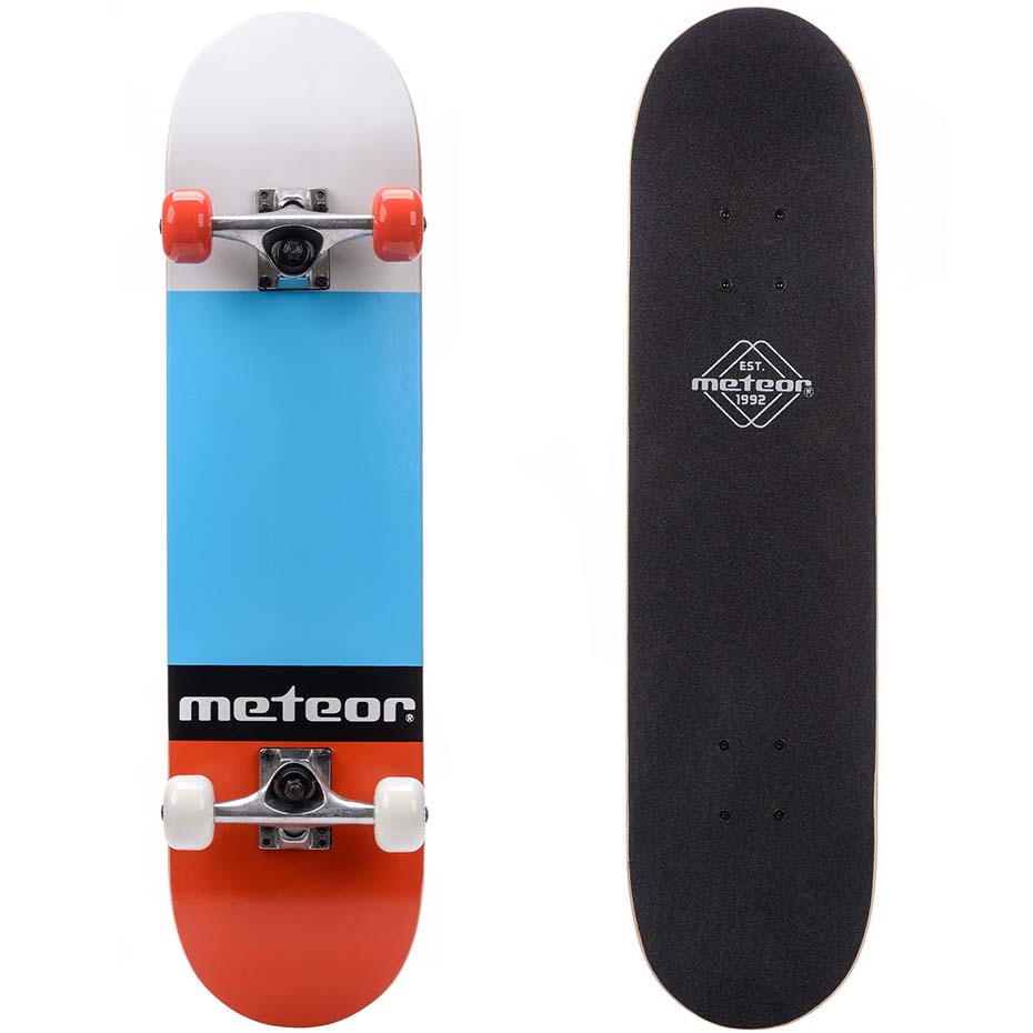 Skateboard Wooden Meteor Salty red-blue-black 22649