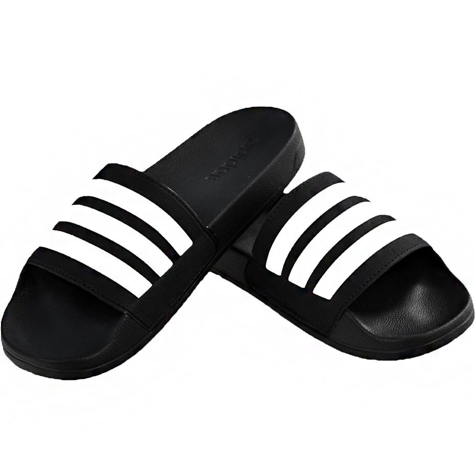 Papuc Casa Adidas Adilette Cloudfoam Plus Stripes black AP9971