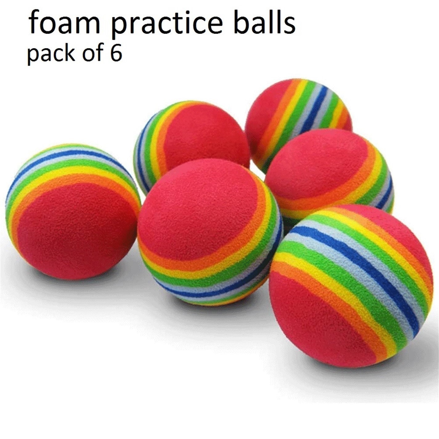 Slazenger Multicolored Practice Foam Balls Pack of 6