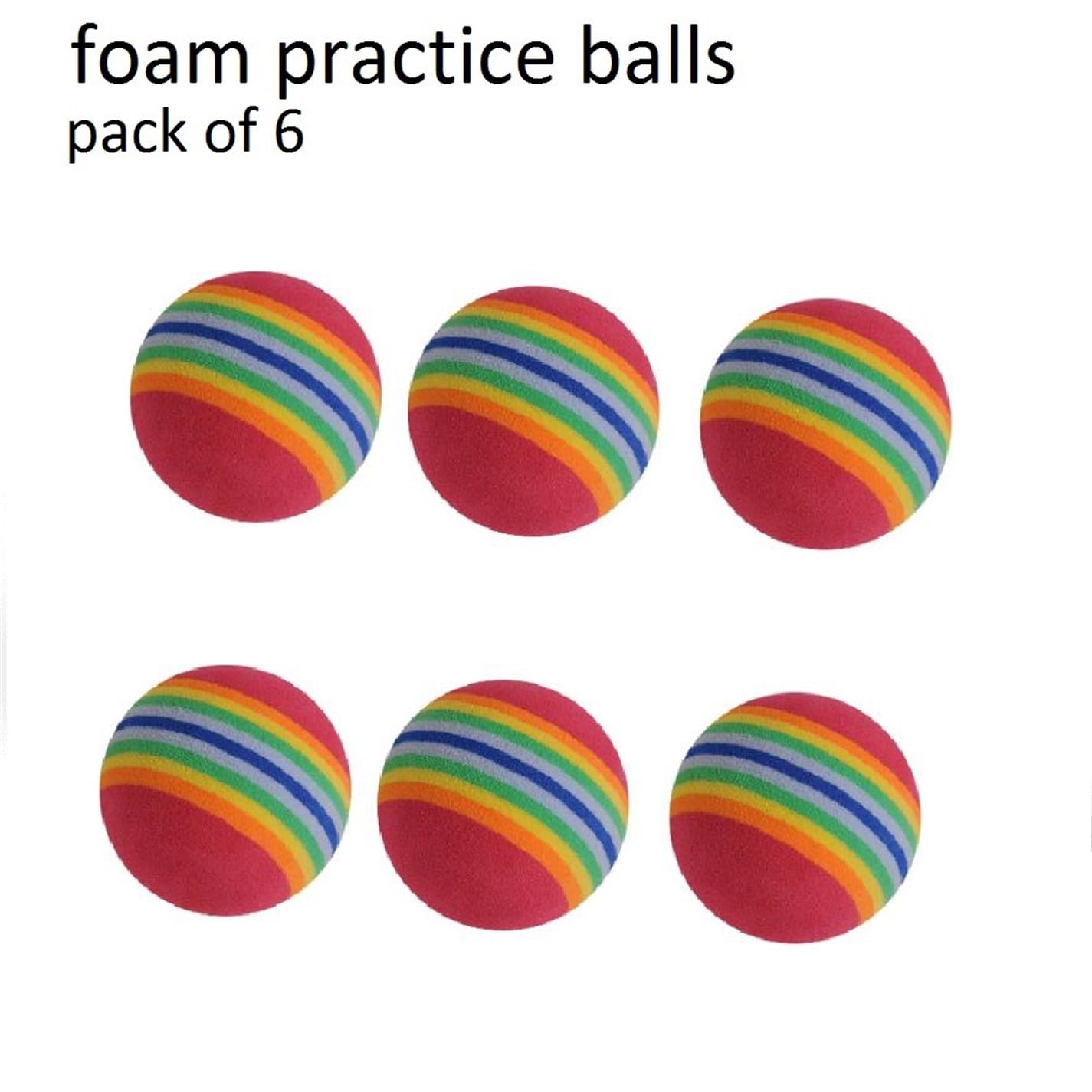 Slazenger Multicolored Practice Foam Balls Pack of 6
