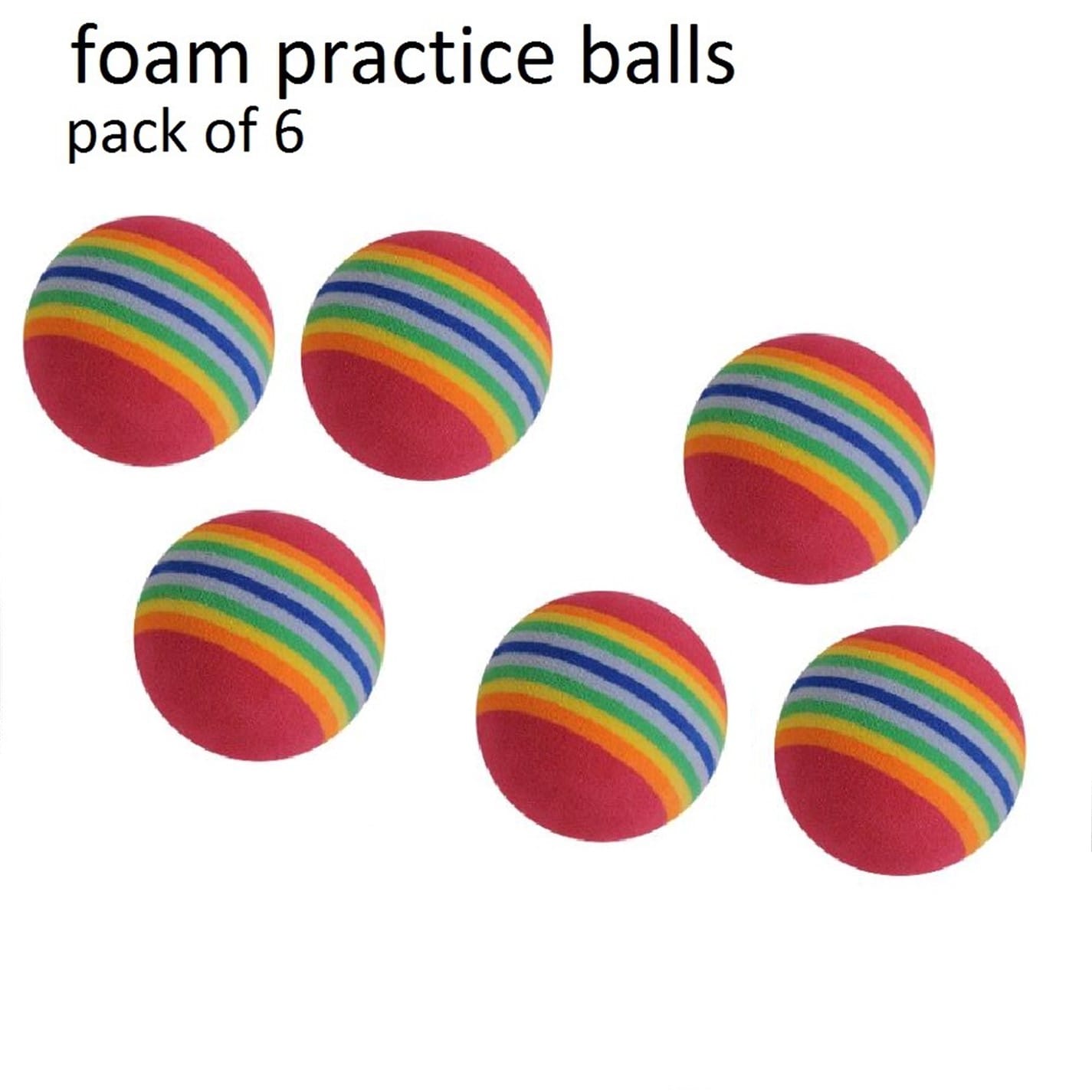 Slazenger Multicolored Practice Foam Balls Pack of 6
