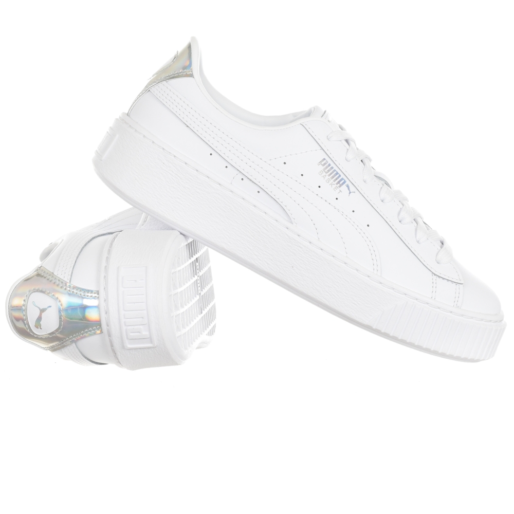 Tenisi femei puma basket iridescent alb