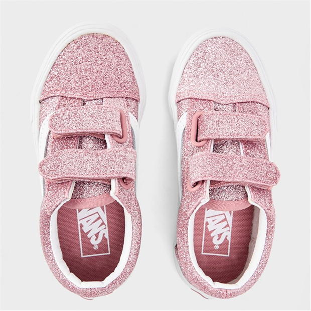 Pantof sport Vans Old Skool V Glitter Rose Gold Canvas Unisex copil