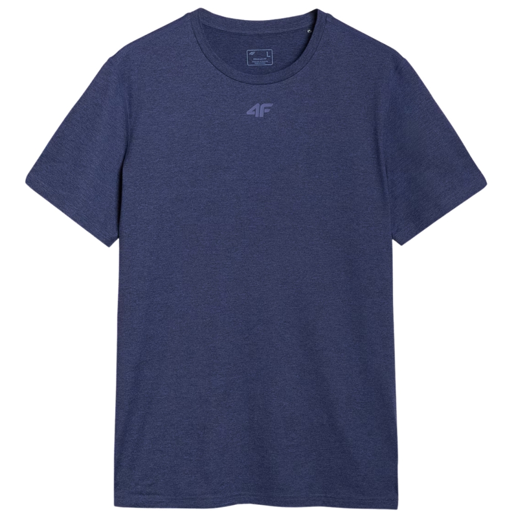 Camasa Men's T- 4F FNK M1344 dark navy blue melange 4FWSS25TFTSM1344 30M