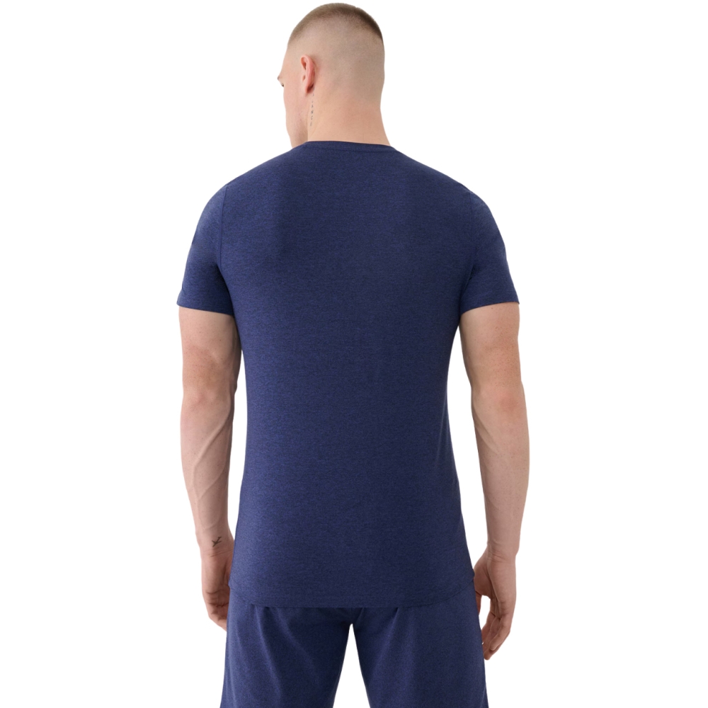 Camasa Men's T- 4F FNK M1344 dark navy blue melange 4FWSS25TFTSM1344 30M