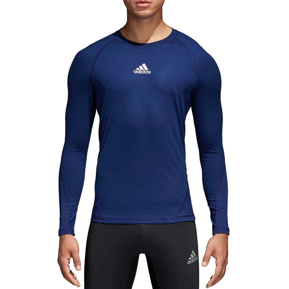 Tricou Camasa Men's t- adidas Alphaskin Sport LS dark blue CW9489