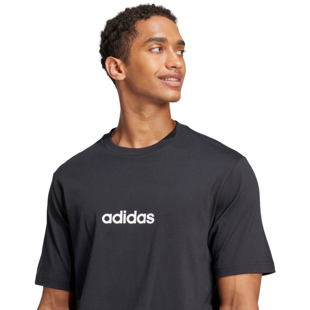 Camasa adidas Essentials Linear Single black men's T- JE8993