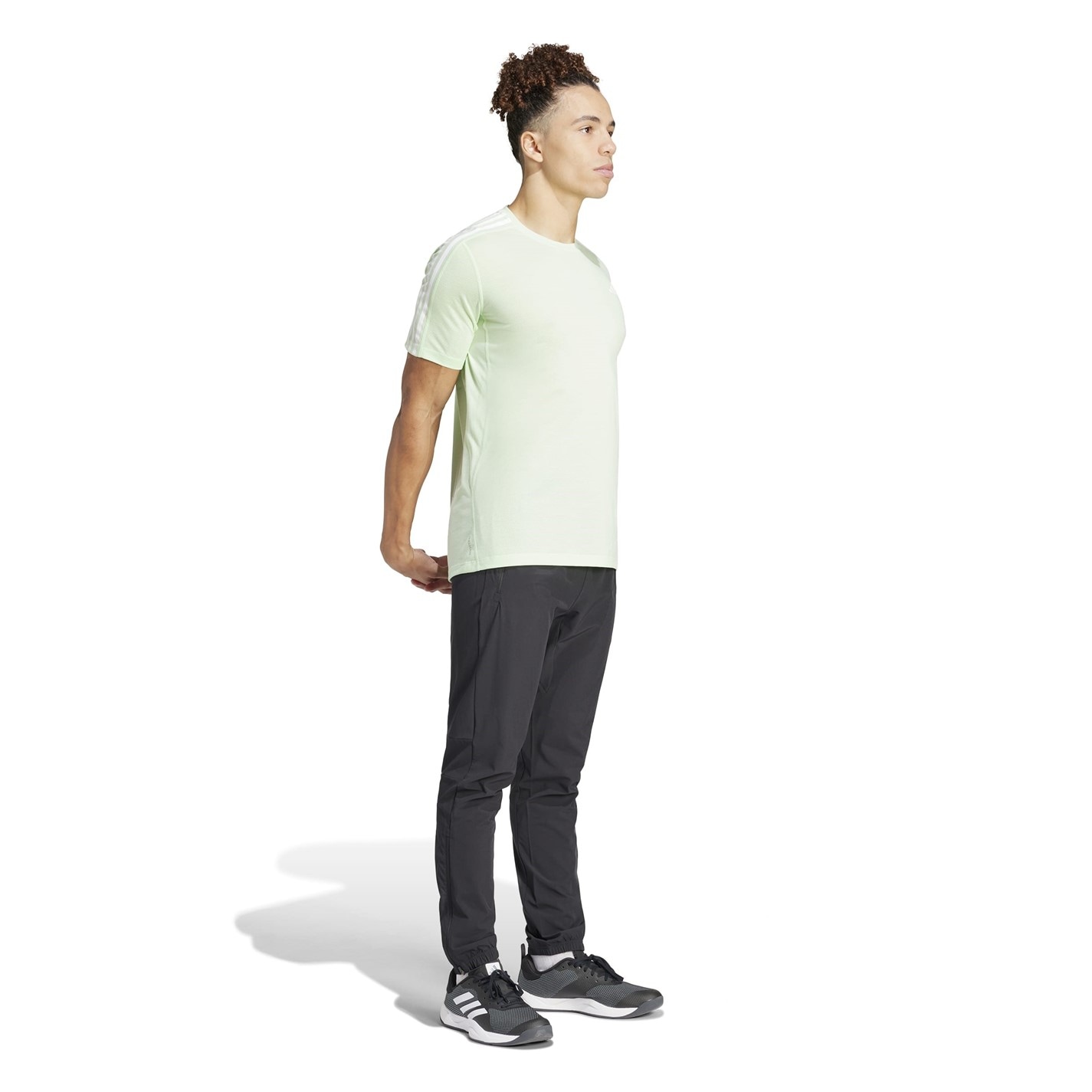 Camasa adidas Own the Run 3-Stripes T- barbat