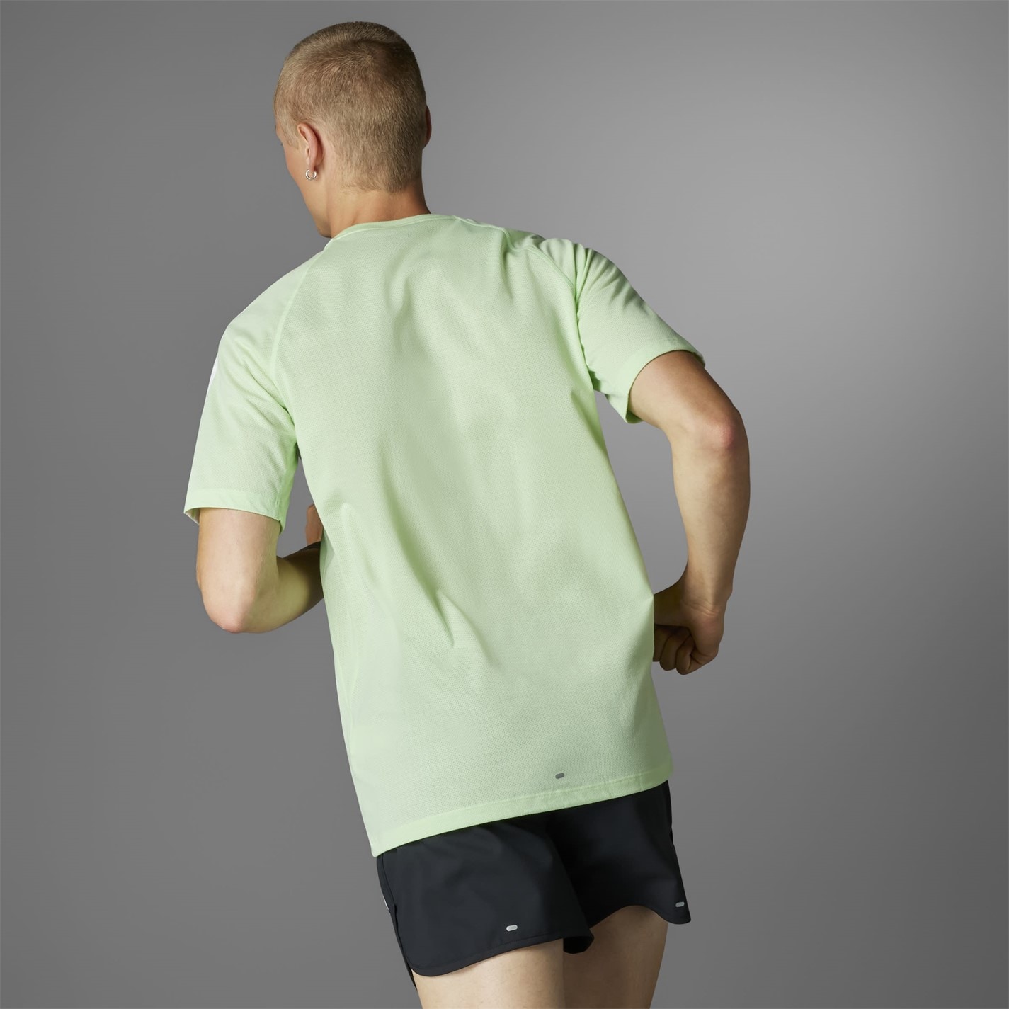 Camasa adidas Own the Run 3-Stripes T- barbat