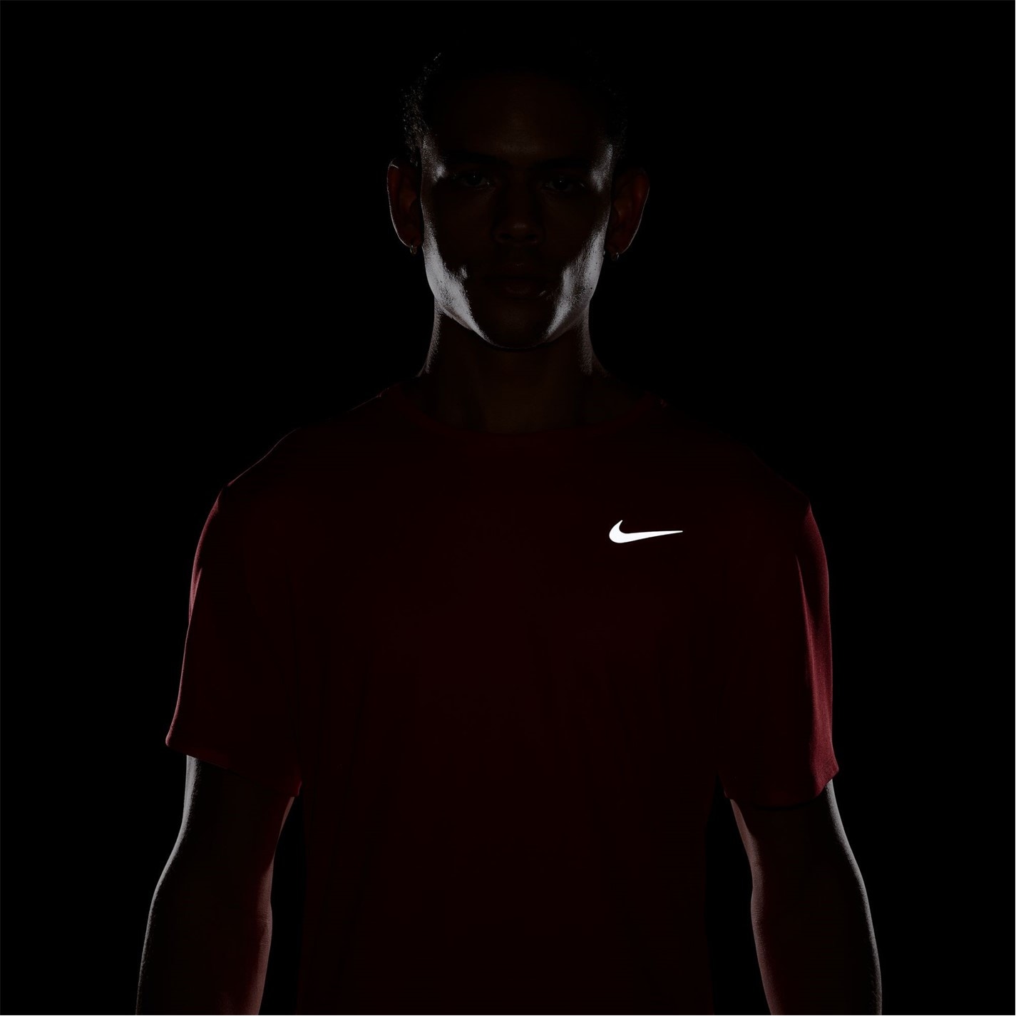 Nike DriFit Miler Running Top barbat